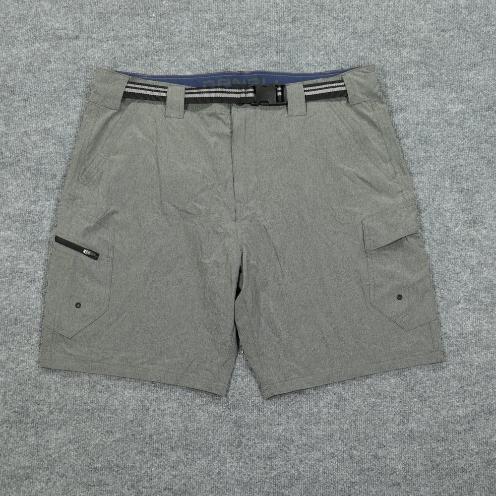 Denali Shorts Mens 40 Grey Cargo Stretch Hiking Outdoor Integrated Belt Utility